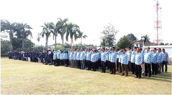 Unib Gelar Upacara Peringatan Hardiknas