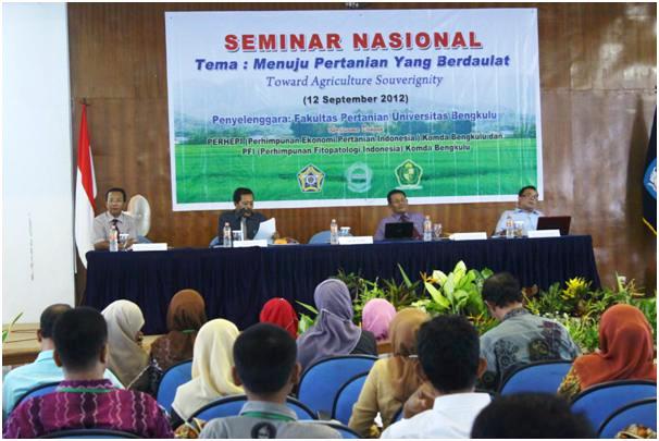 Seminar Nasional Menuju Pertanian yang Berdaulat