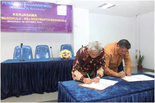 Unib Tandatangan MoU dengan RSJ Soeprapto