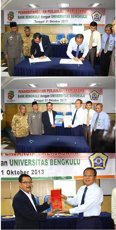 Unib dan Bank Bengkulu Tandatangan MoU