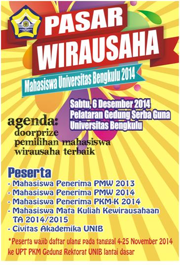 PASAR WIRAUSAHA MAHASISWA UNIB TAHUN 2014