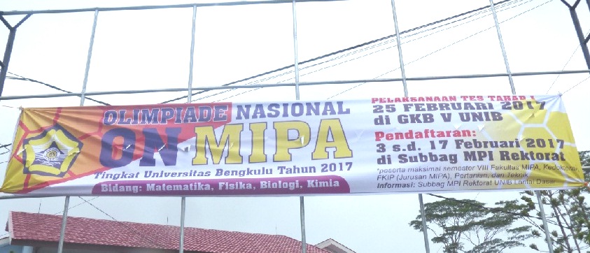 REVISI PENGUMUMAN ON MIPA 2017