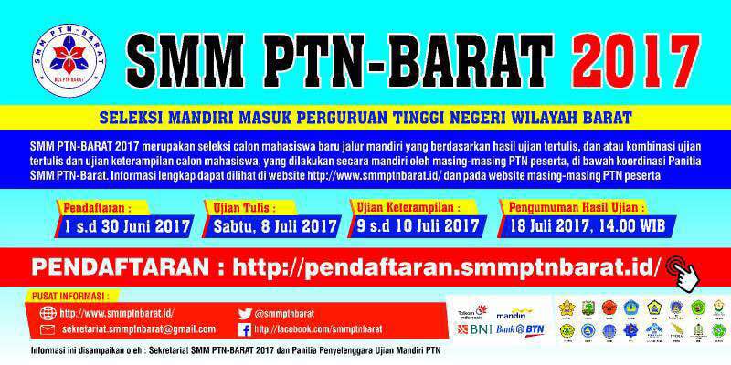 Penerimaan Mahasiswa Jalur Mandiri PTN Wilayah Barat