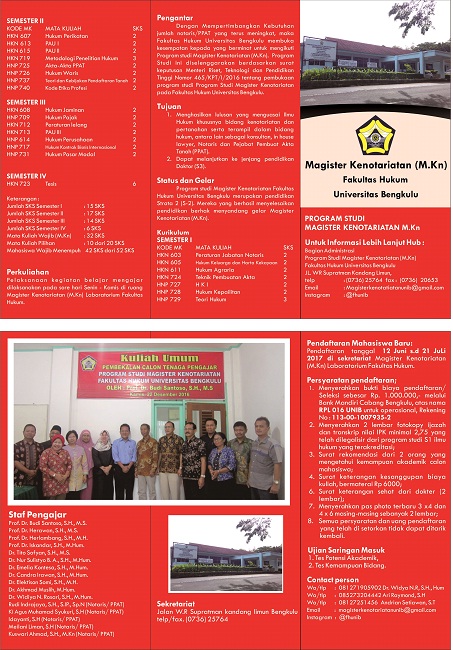 Magister Kenotariatan (M.Kn) Fakultas Hukum UNIB