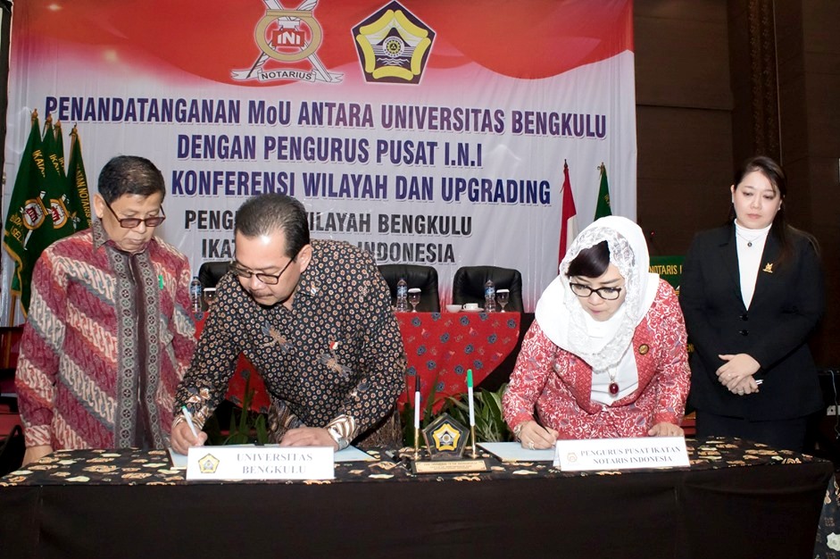 UNIB Teken MoU dengan PP Ikatan Notaris Indonesia