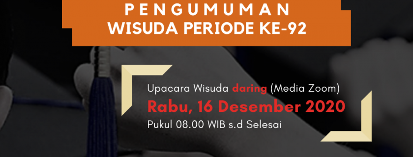 Pengumuman Wisuda Online Universitas Bengkulu Periode ke-92 16 Desember 2020 (Perpanjangan Pendaftaran Online)