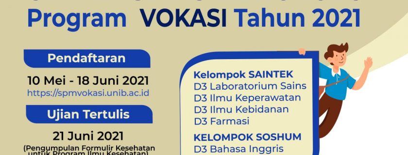 Penerimaan Mahasiswa Baru Universitas Bengkulu Program Vokasi Jalur Ujian Tertulis Tahun 2021