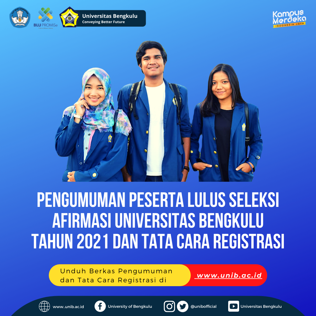 PENGUMUMAN PESERTA LULUS SELEKSI AFIRMASI UNIVERSITAS BENGKULU TAHUN