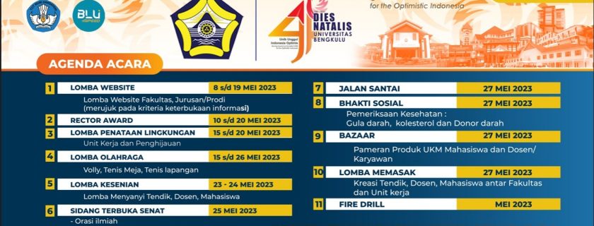Agenda Dies Natalis ke-41 Universitas Bengkulu