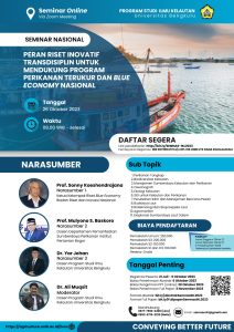 SEMINAR NASIONAL-Peran Riset Inovatif Transdisiplin untuk Mendukung Program Perikanan Terukur dan Blue Economy Nasional