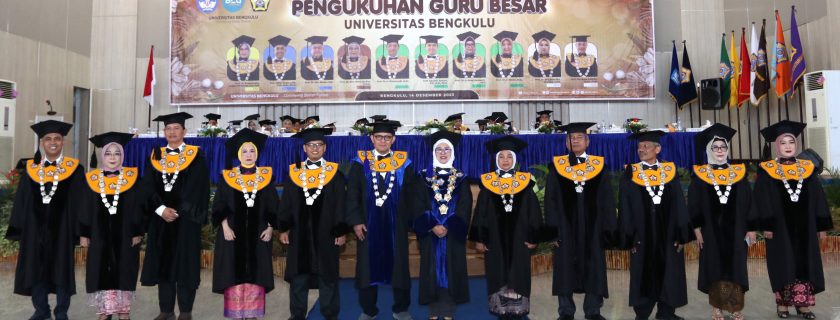UNIB Tambah 10 Guru Besar, Dikukuhkan Serentak Oleh Rektor