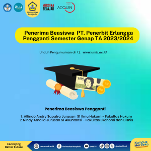 Penerima Beasiswa PT. Penerbit Erlangga Pengganti Semester Genap TA 2023/2024