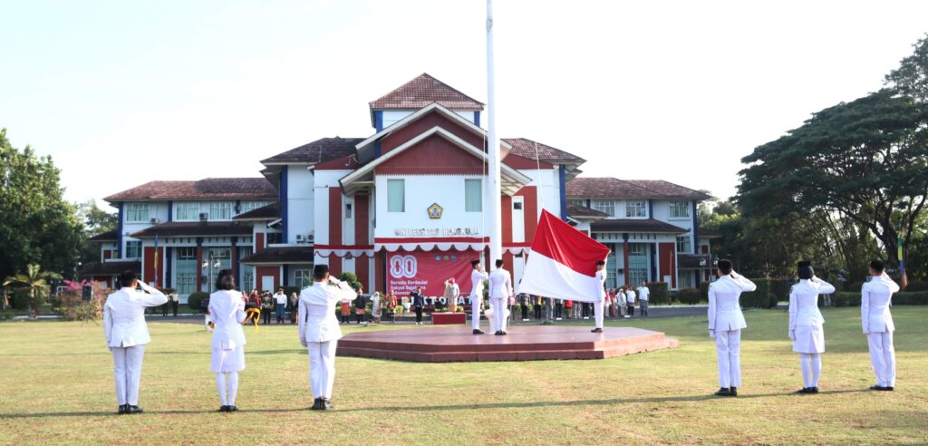 Unib Gelar Upacara HUT ke-80 RI, Rektor: Satukan Langkah, Wujudkan Indonesia Maju
