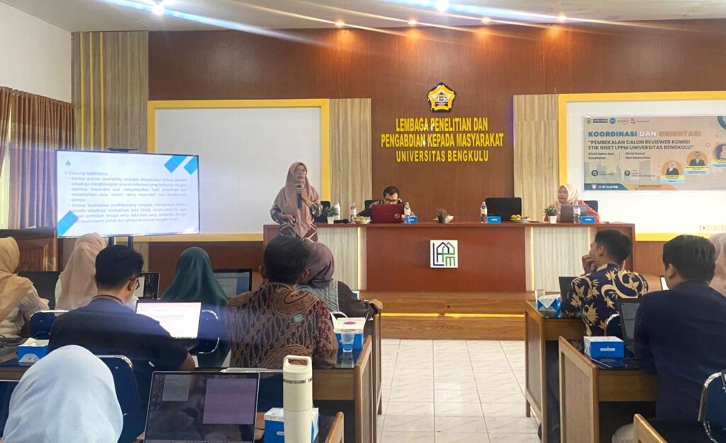 Komisi Etik Riset LPPM Unib Gelar Koordinasi dan Orientasi bagi Calon Reviewer